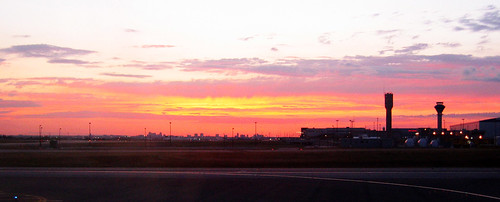 airport sunset