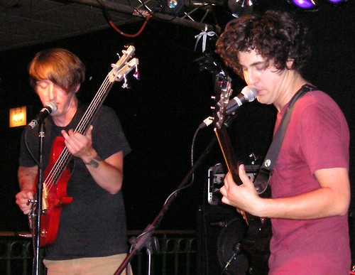 The guitarist and bassist from Oxford Collapse