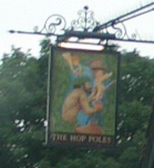 The Hop Poles Pub SIgn