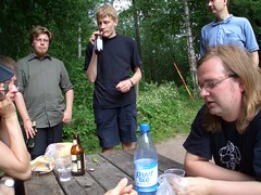 Vesa Sisättö and a bottle of water