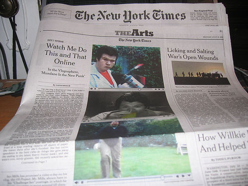 Ian Mills on the cover of NY Times Arts page