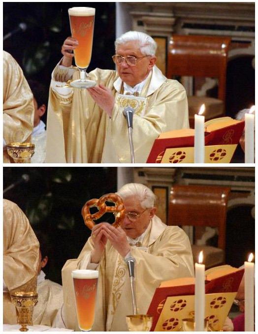 pope & beer and brezen