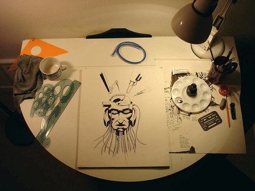 Inking table on Flickr