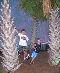 Boys outside Ripley's Aquarium