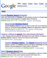 Desktop Search en Yahoo!